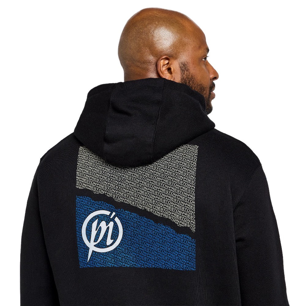 Preston Innovations Black Hoodie Blue Sign detail 2