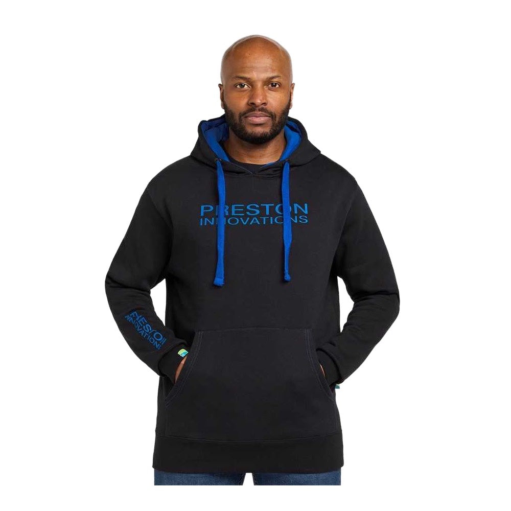 Preston Innovations Black Hoodie Blue Sign