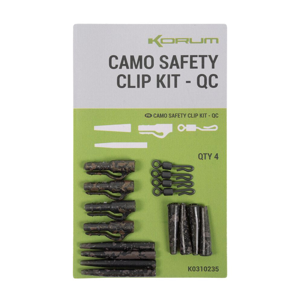 FOX Edges Camo Slik Lead Clip Kit SZ 10 – Clip De Plomb Pour Carpe, Anti-herbe, Contient 5 Sets Complets Avec Swivels Et Tail Rubbers