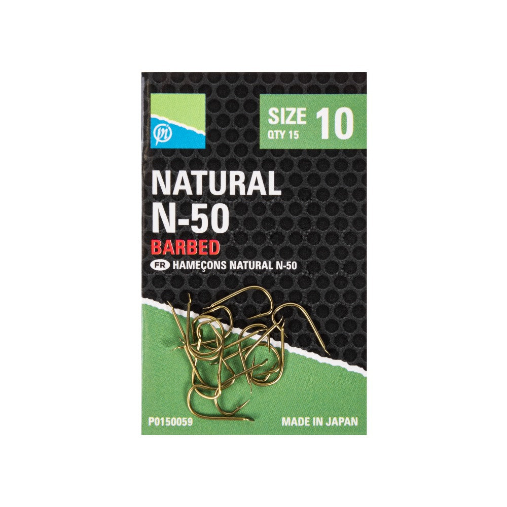 Preston Innovations Natural N - 50 Barbed Hook