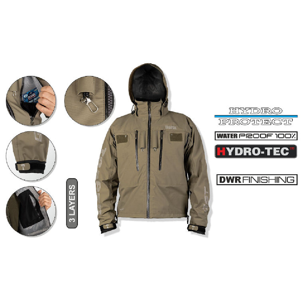 Traper GST Stone Wading Jacket Black