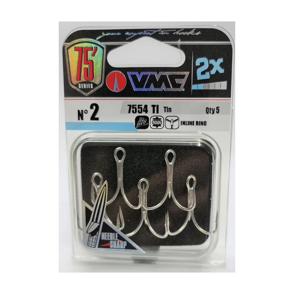 VMC 7554 TI Series 2x Treble Hooks