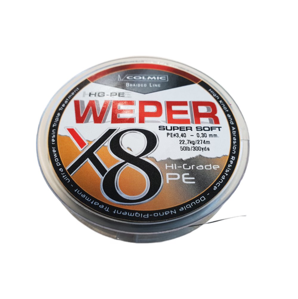 Colmic Weper x8 Braided Line Super Soft Grey