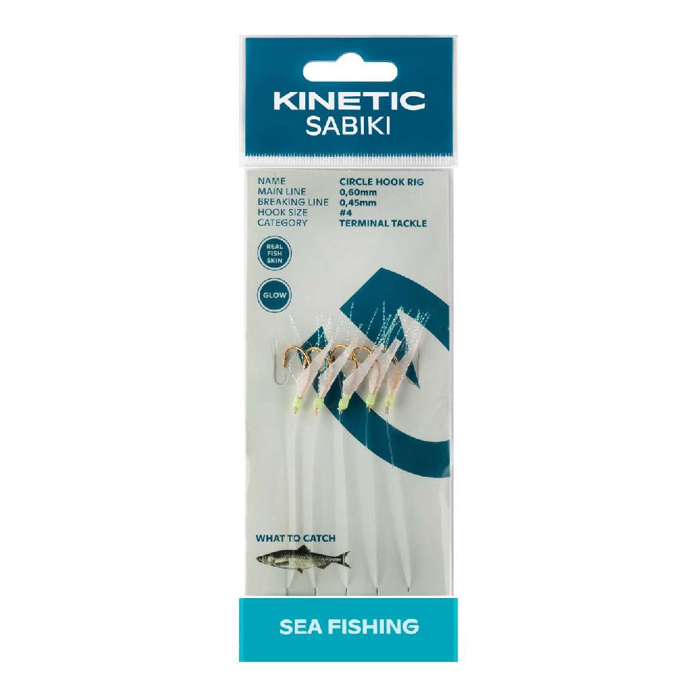Kinetic Sabiki Circle Hook Fishskin Flash 130cm