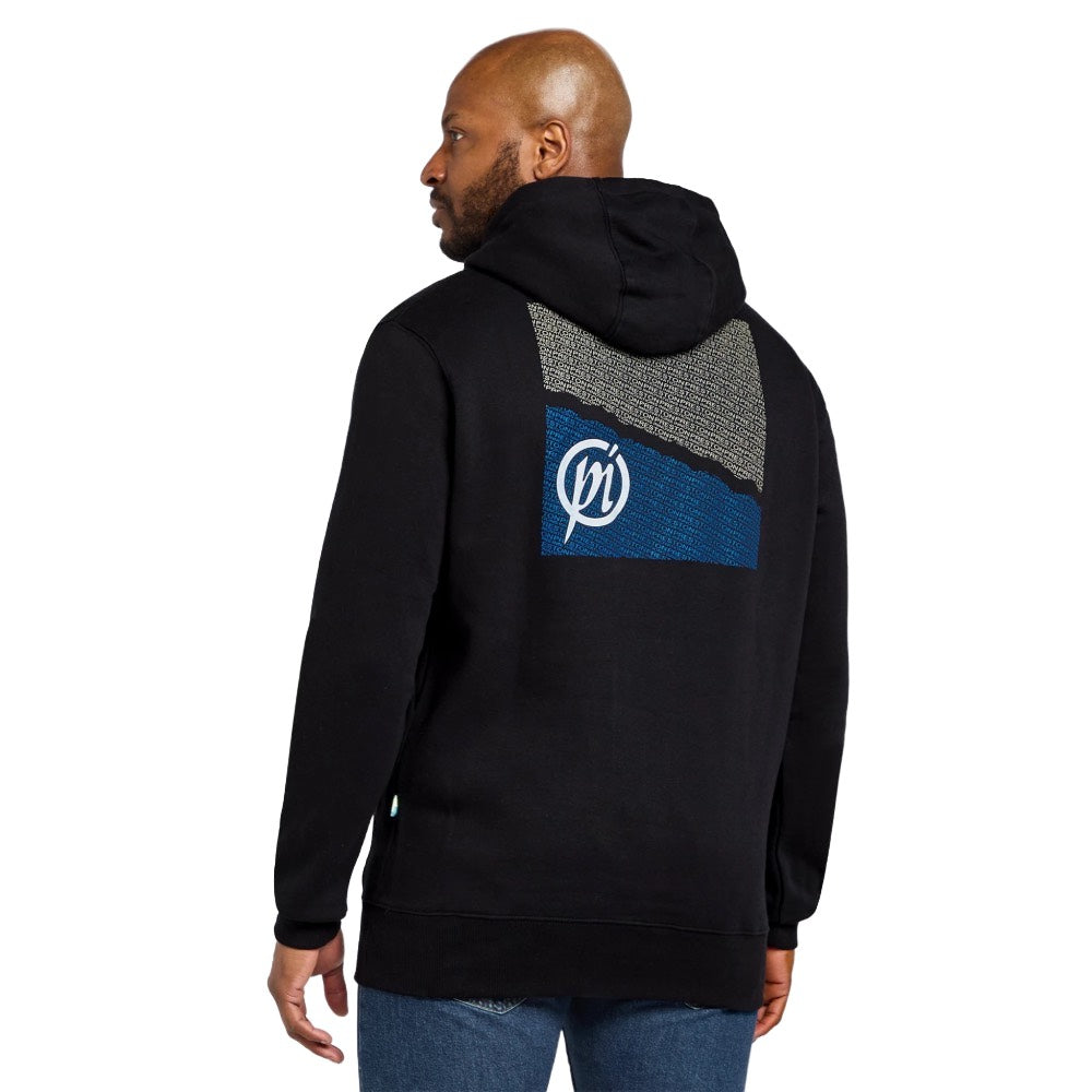 Preston Innovations Black Hoodie Blue Sign detail 4