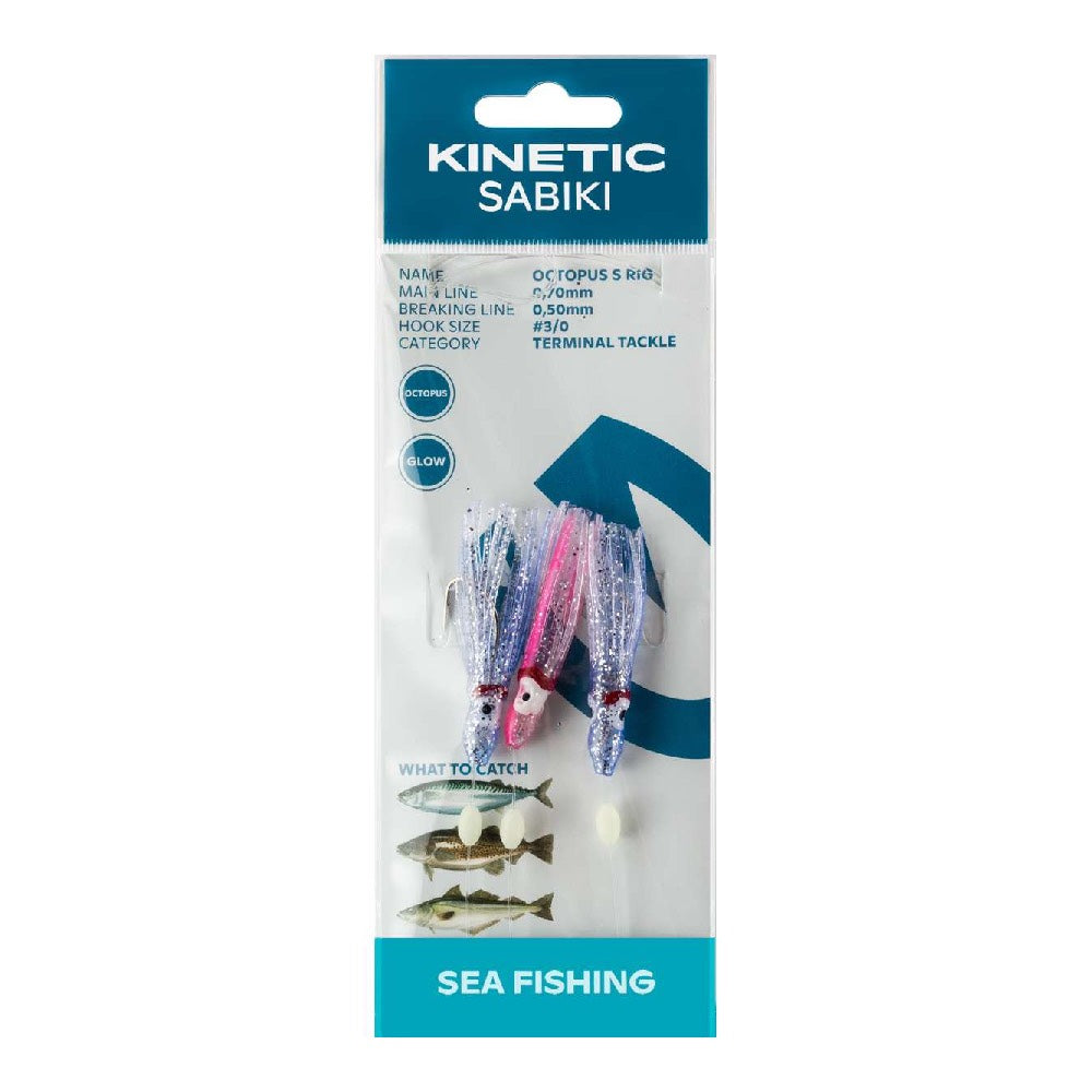 Kinetic Sabiki Octopus S Blue Pink