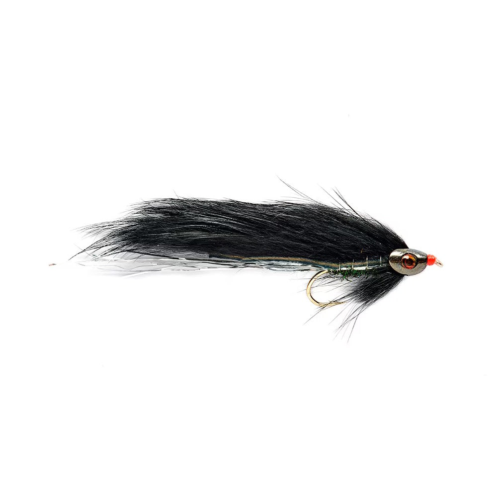 Fulling Mill Black Zonker Skullhead Streamer Fly