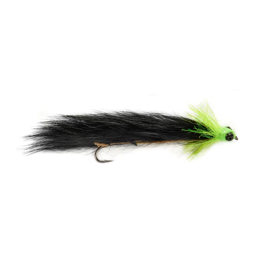 Fulling Mill Mini Weighted Snake Black & Green Streamer Fly