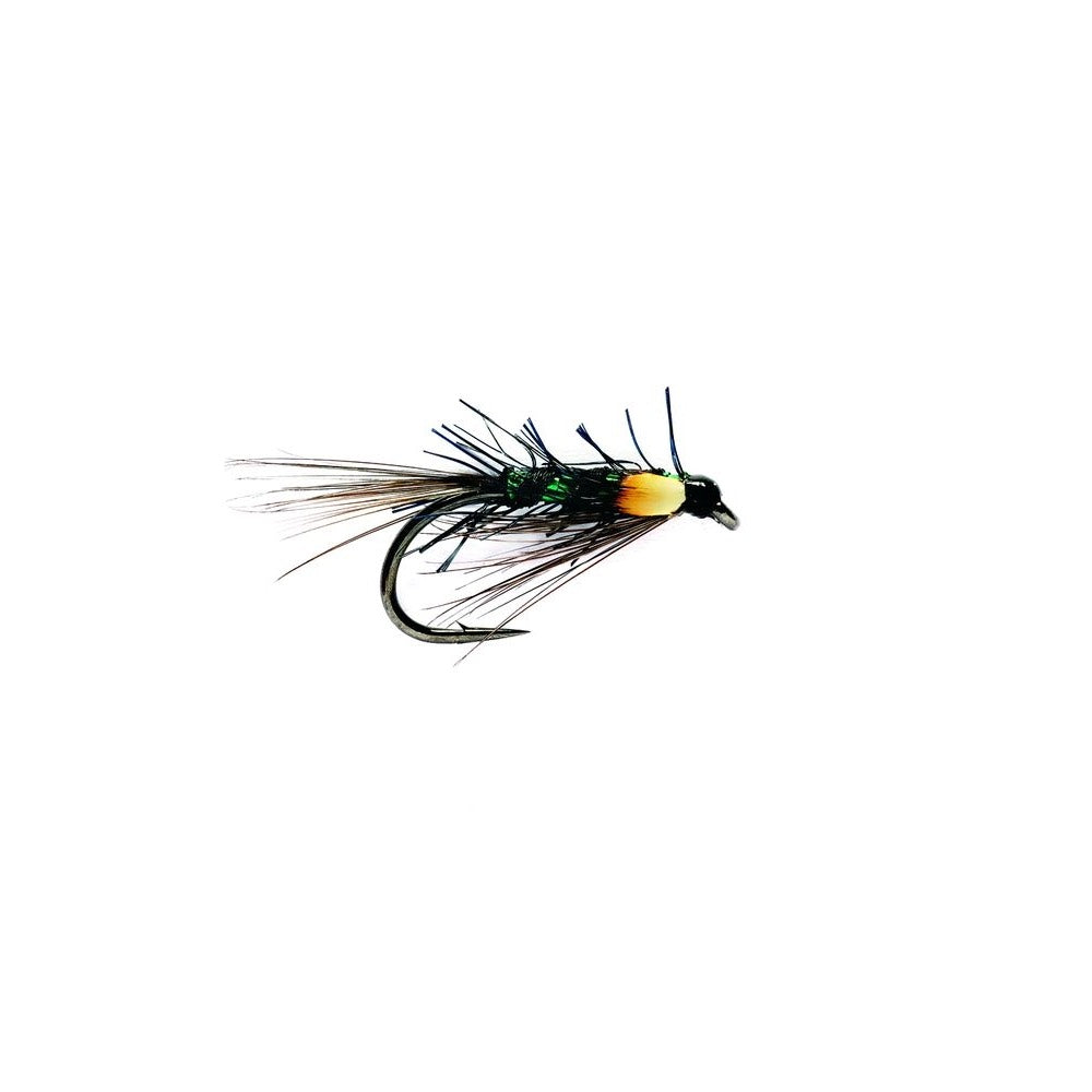 Fulling Mill Pseudo Diawl Bach Black Green Holo Nymph Fly
