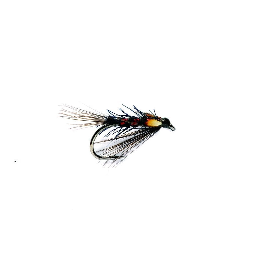 Fulling Mill Pseudo Diaw Bach Black Red Holo Nymph Fly