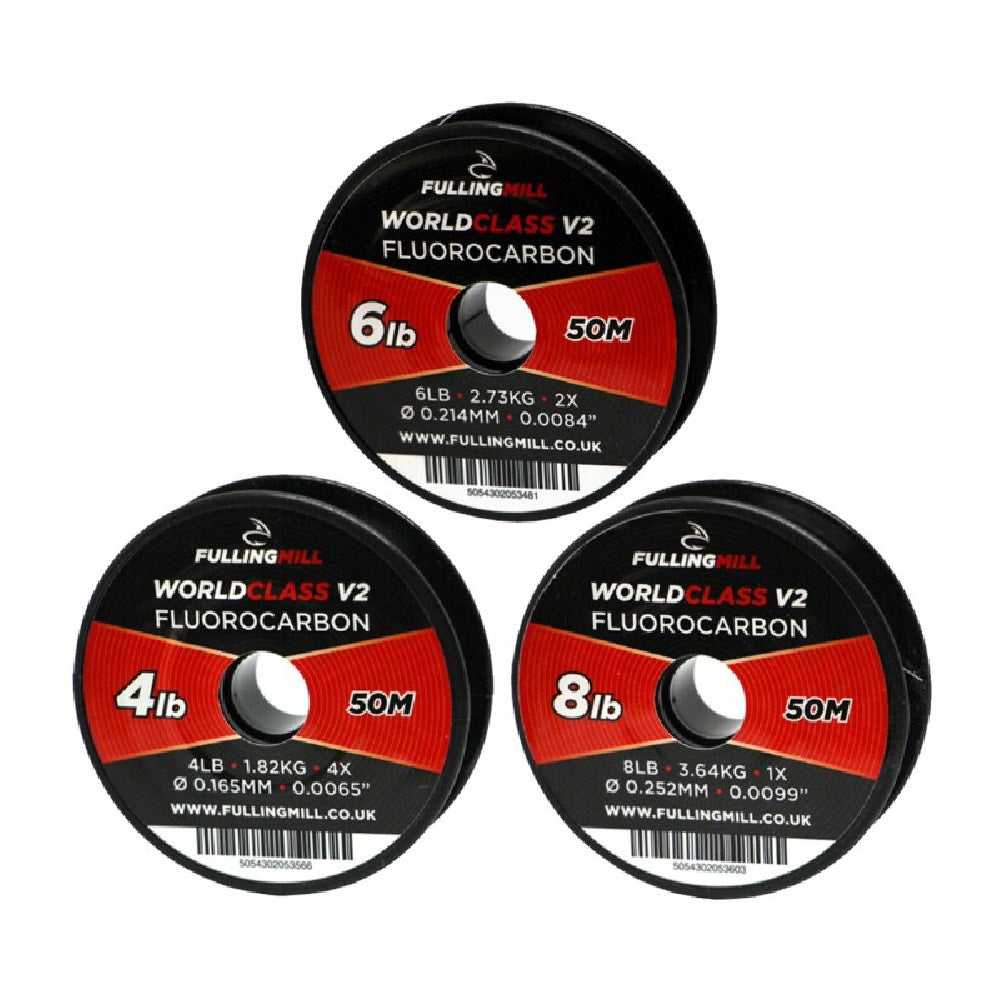 Fulling Mill World Class V2 Fluorocarbon Fishing Line 50m
