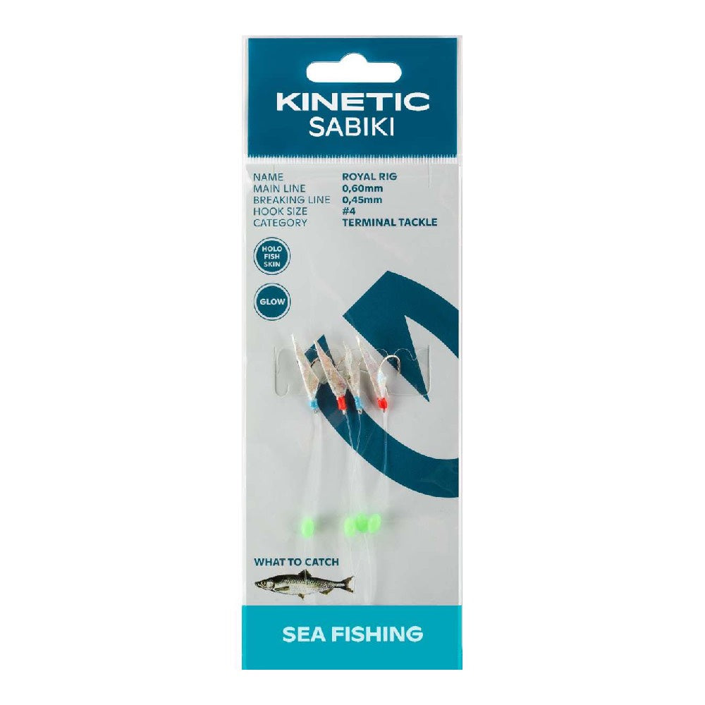 Kinetic Sabiki Royal Holo Fishskin Red Blue