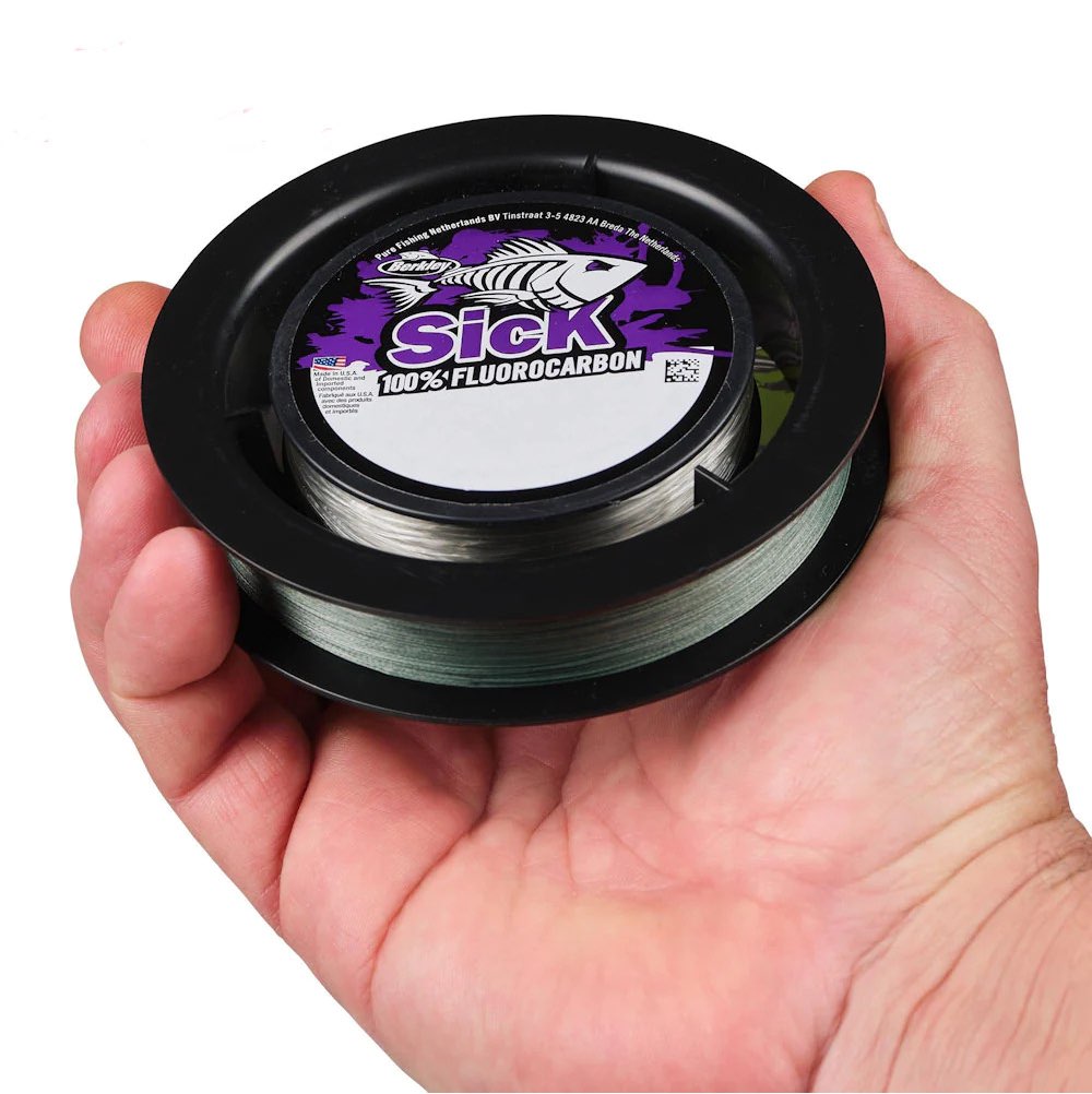Berkley Sick Braid x8 150m & 100% Fluorocarbon Low Vis Green 2 in 1 detail 2