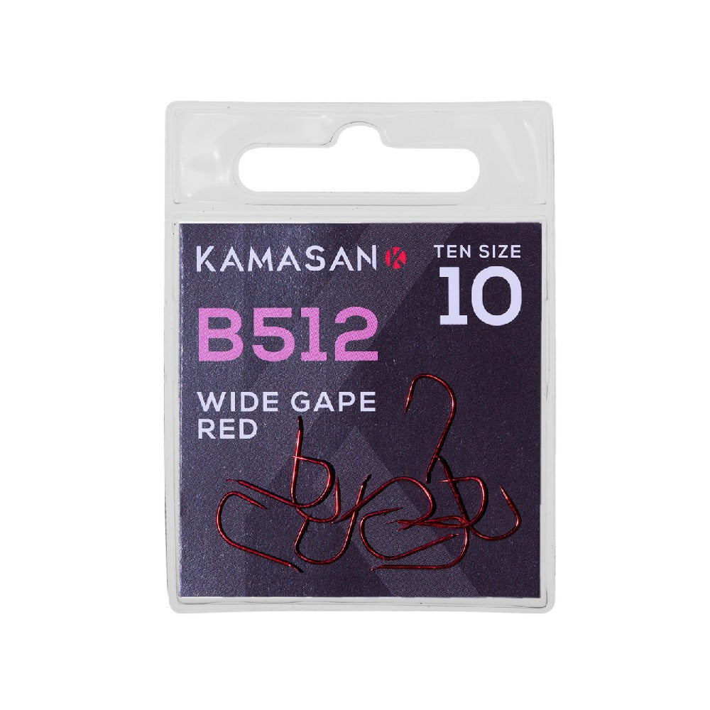 Kamasan B512 Wide Gape Red Hooks