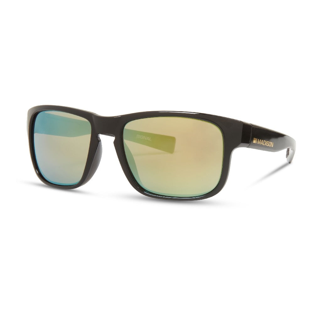 Madison Signal Gloss Black Sunglasses Bronze Mirror Lens