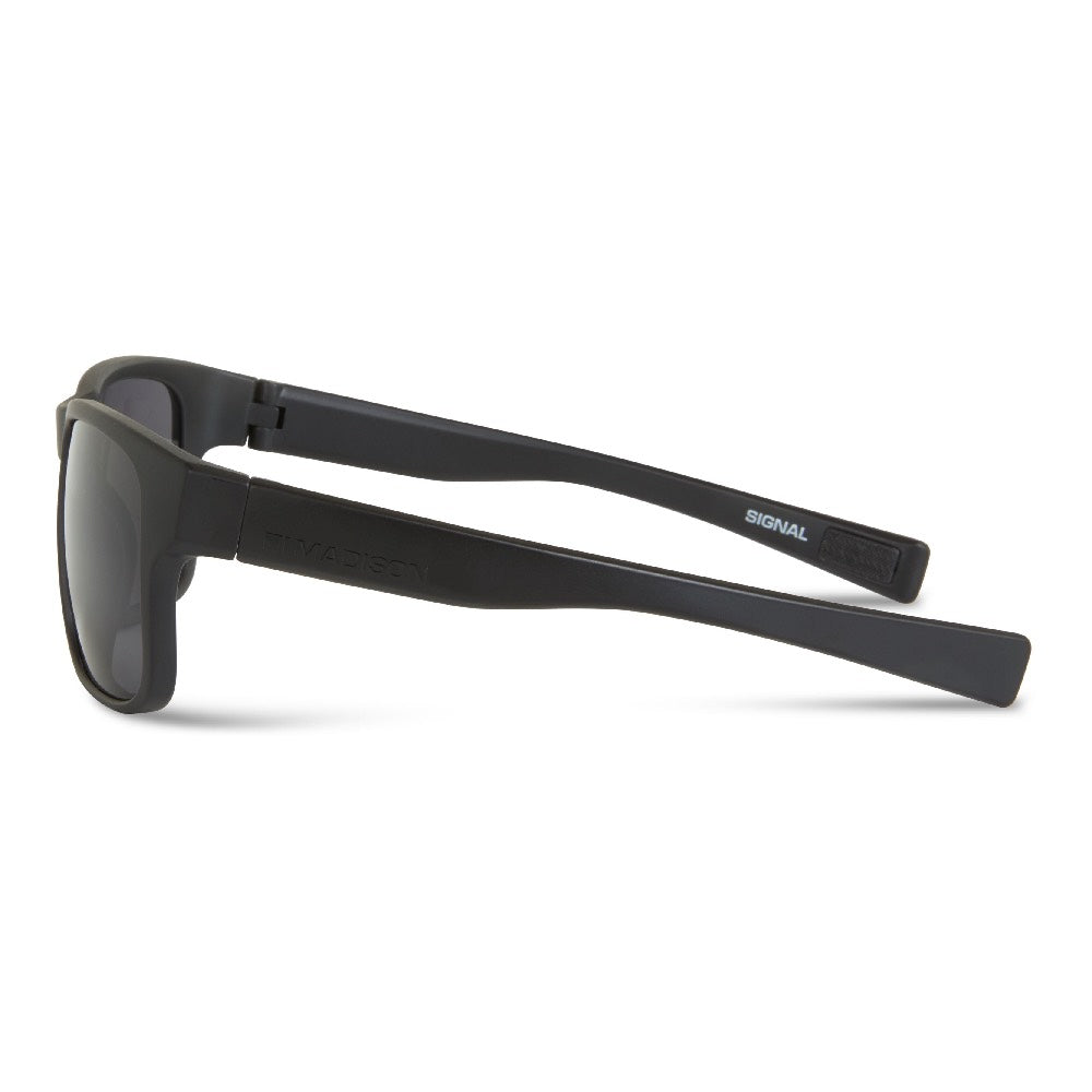 Madison Signal Matt Black Sunglasses Black Mirror Lens