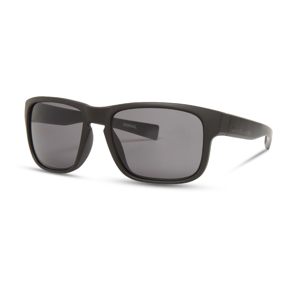Madison Signal Matt Black Sunglasses Black Mirror Lens