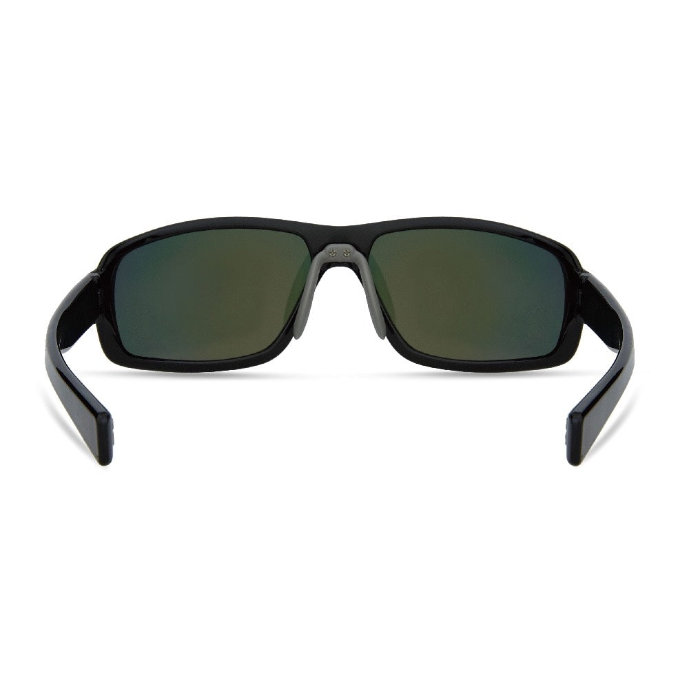 Madison Target Gloss Black Sunglasses Fire Mirror Lens