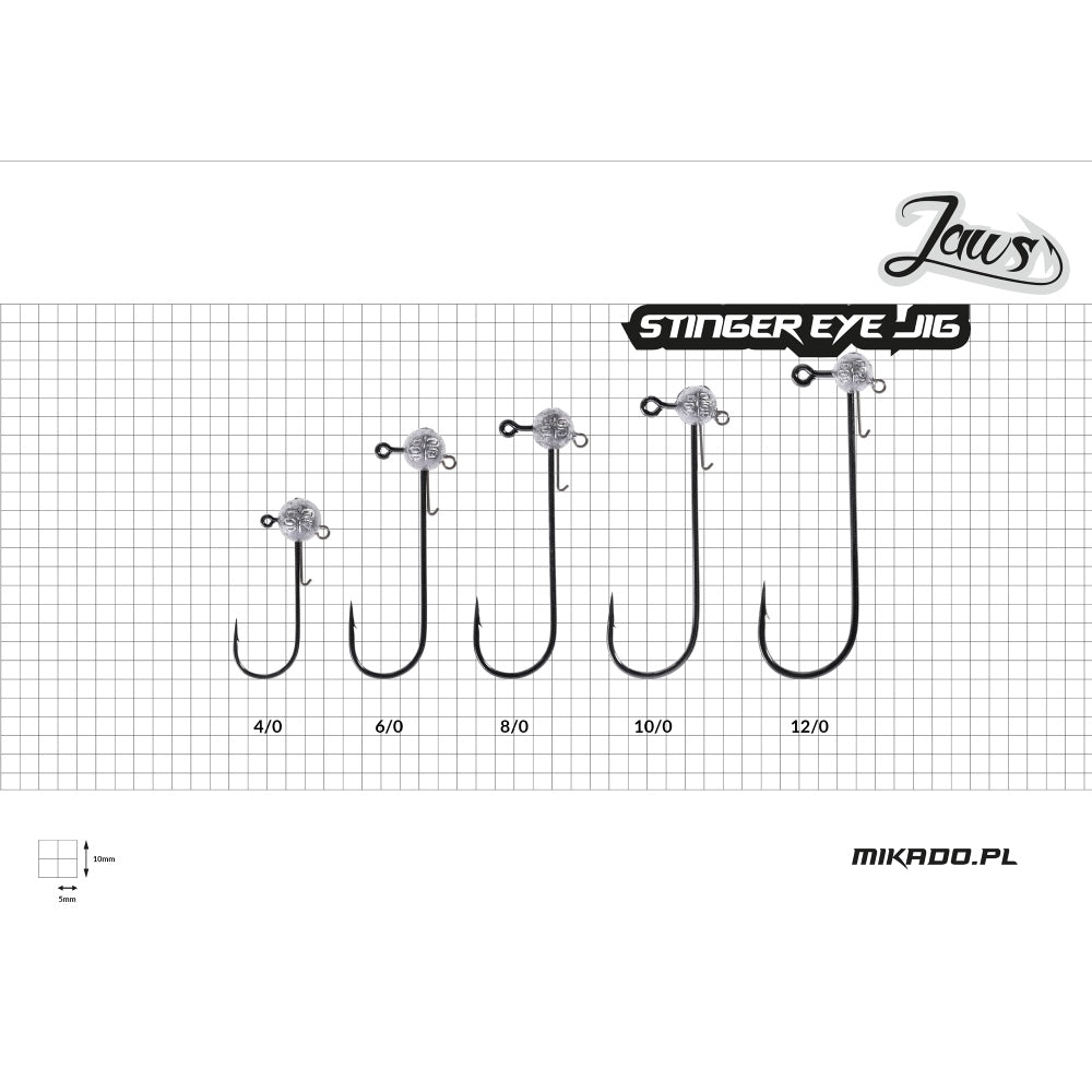 Mikado Jaws Stinger Eye Jig Head 15g