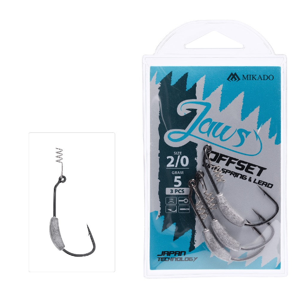 Mikado Jaws Offset Hook with Screw and Lead