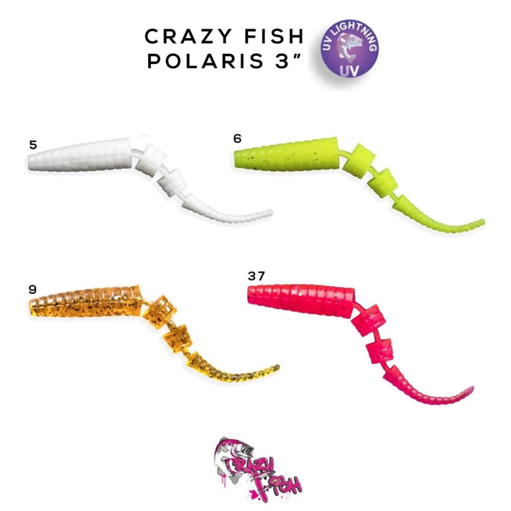Crazy Fish Polaris Chartreuse detail 2