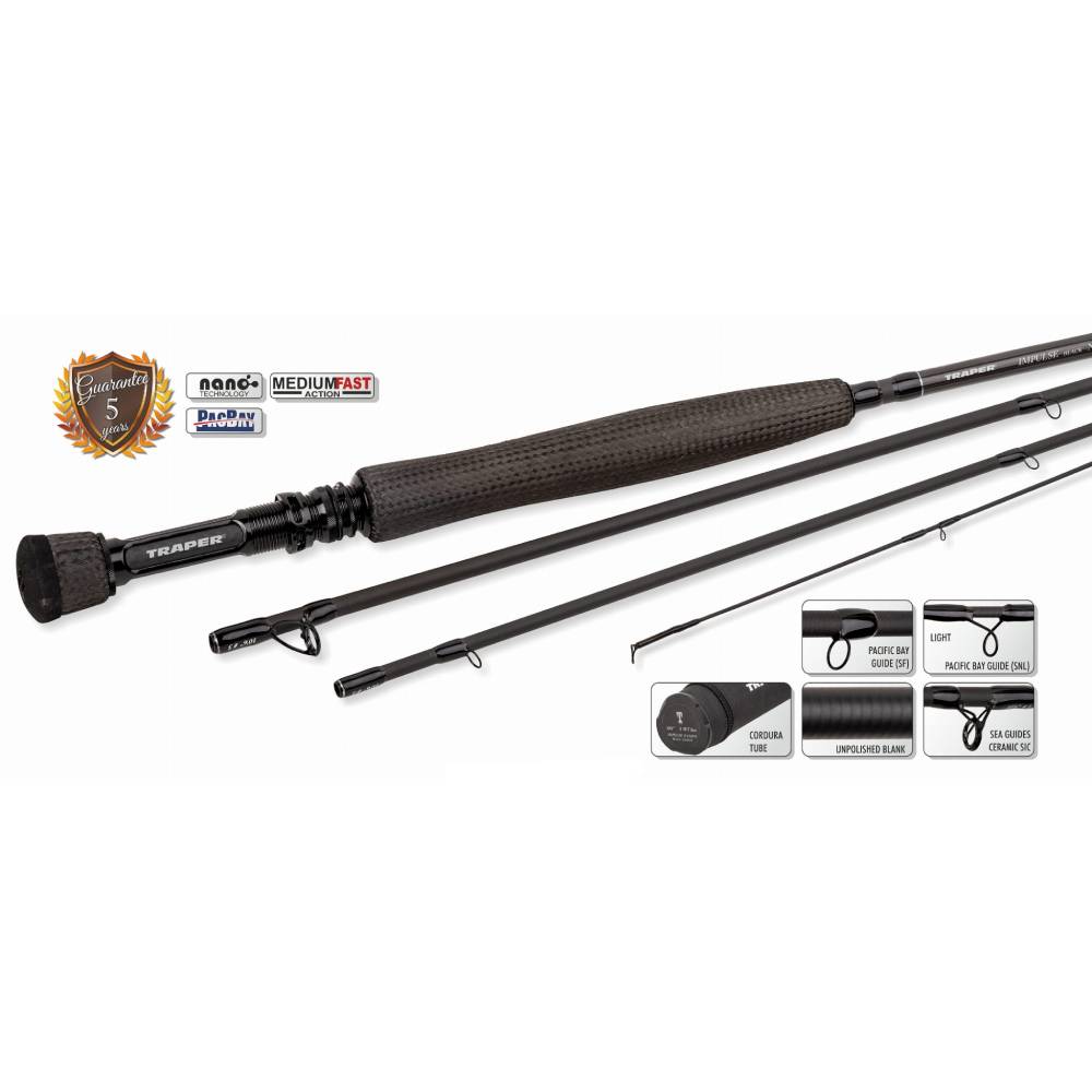 TRAPER Impulse Black Nymph Carbon Fly Fishing Rod