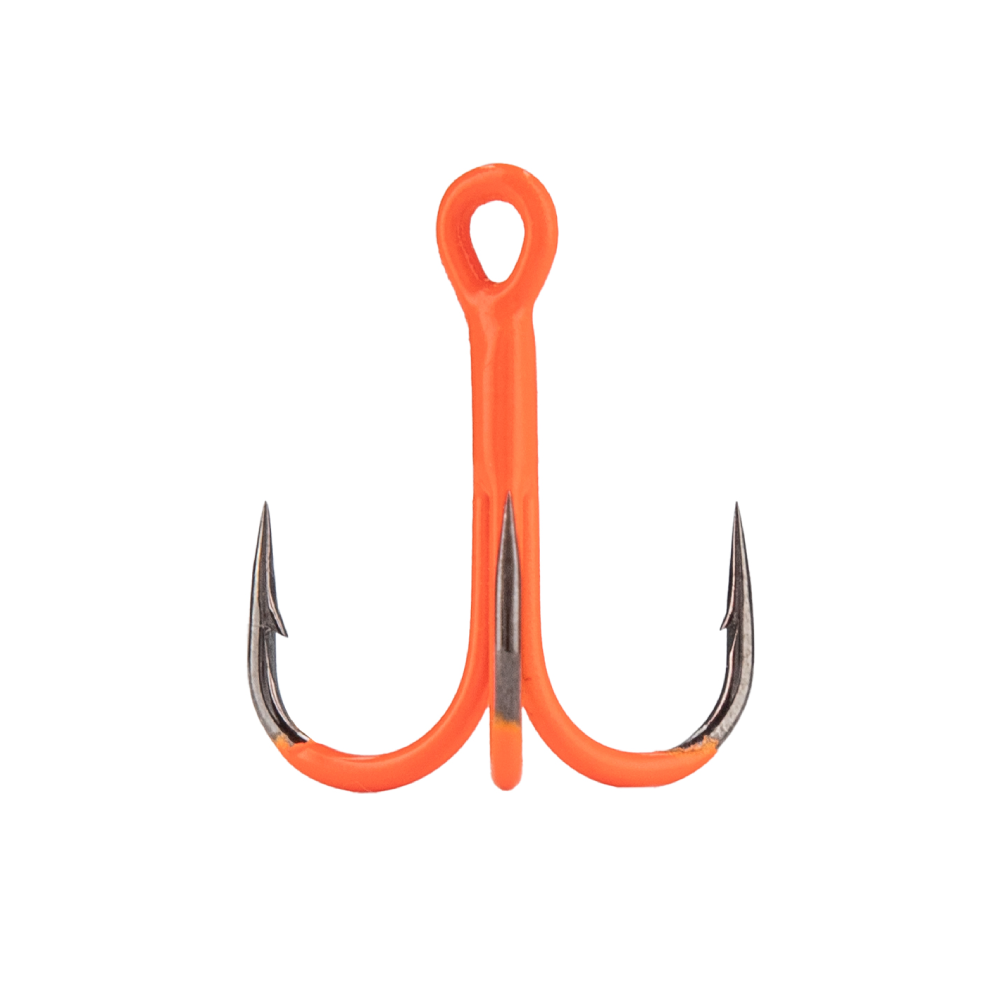Mikado Jaws Treble Hooks UV Orange