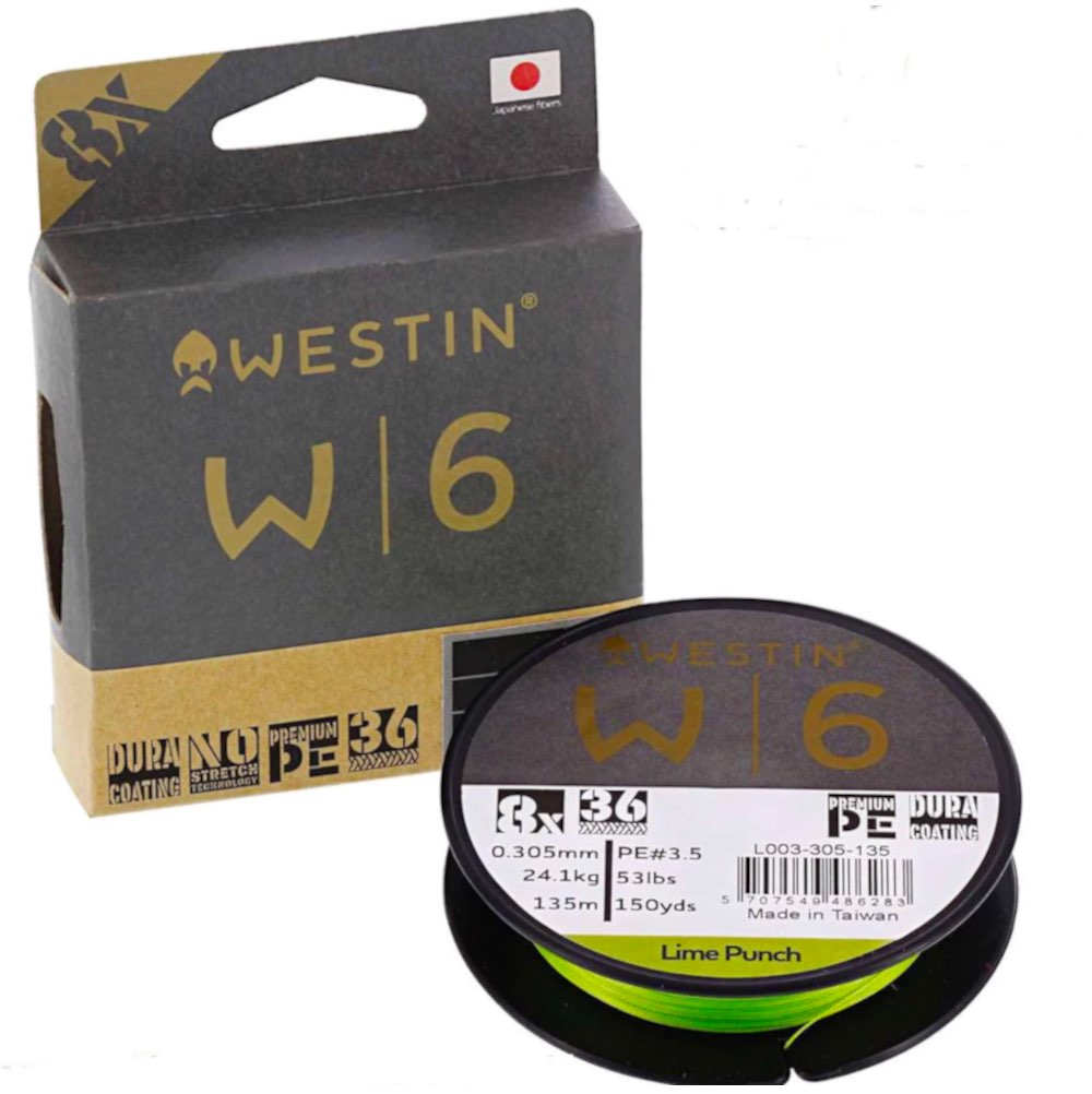 Westin W6 Braided Line 135m Lime Punch