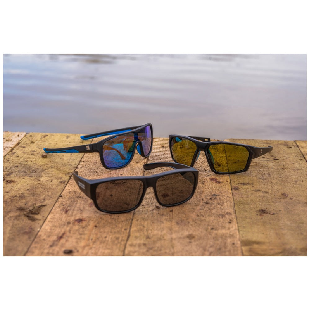 Preston Absolute Wrap Sunglasses Amber Brown