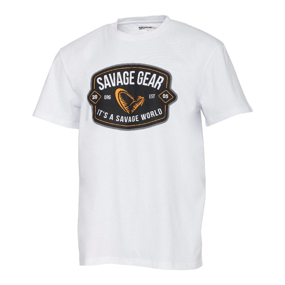 Savage Gear Badge Logo Tee White