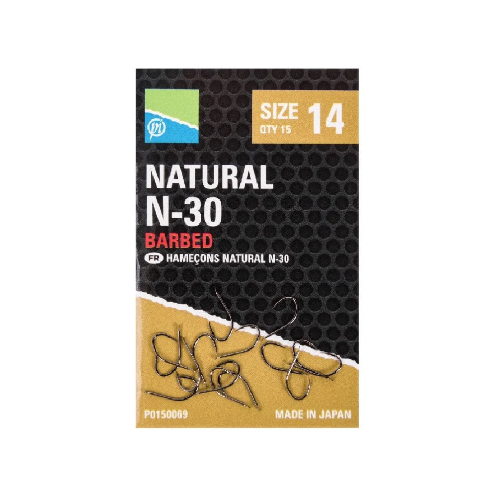 Preston Innovations Natural N - 30 Barbed Hook