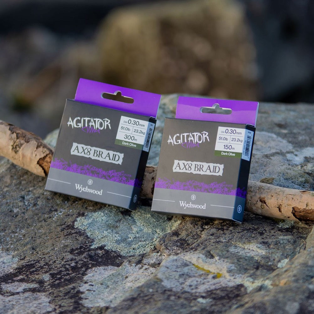 Wychwood Agitator AX8 Braided Line 300m Dark Olive