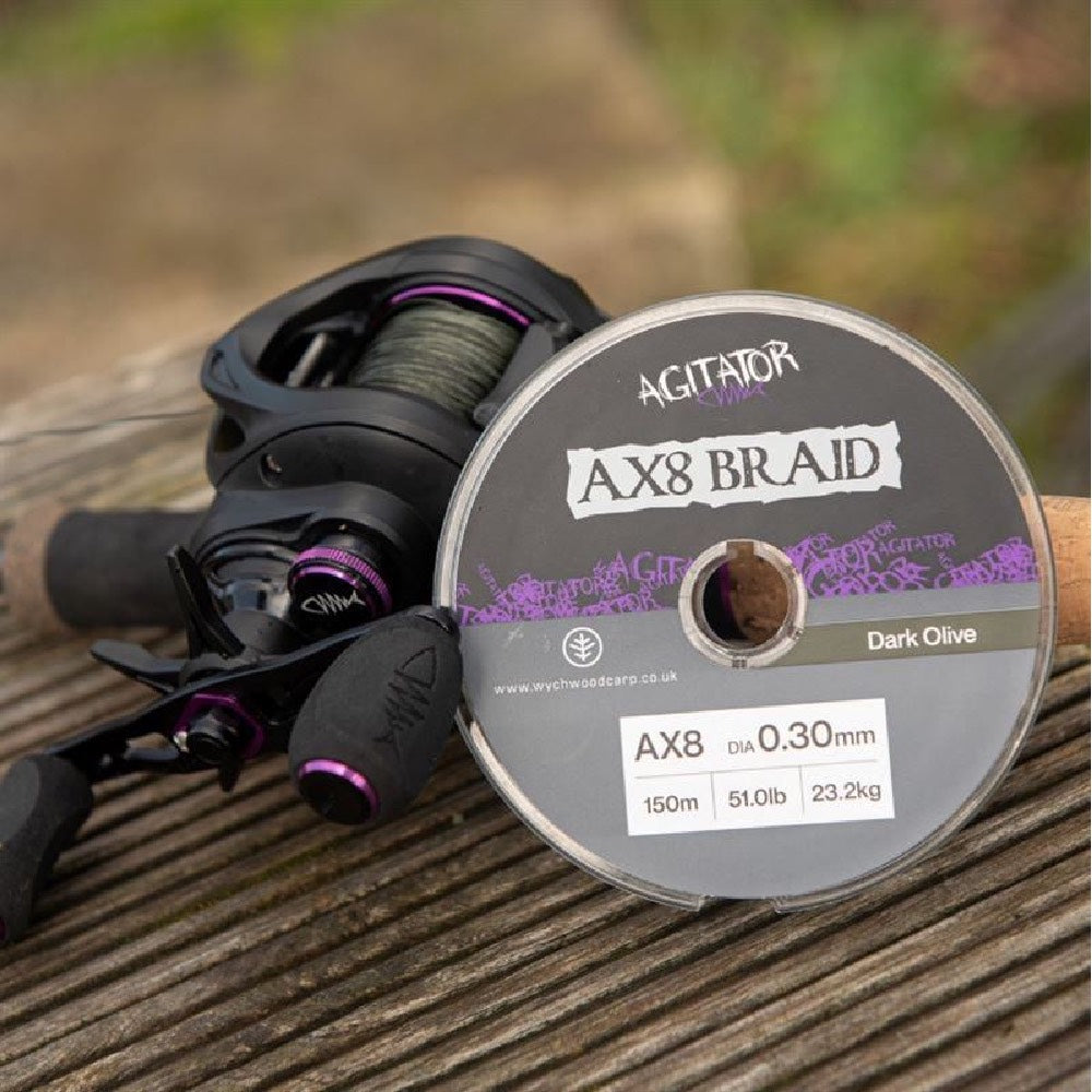 Wychwood Agitator AX8 Braided Line 300m Dark Olive