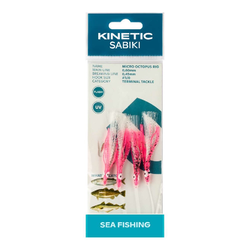 Kinetic Sabiki Micro Octopus Pink UV