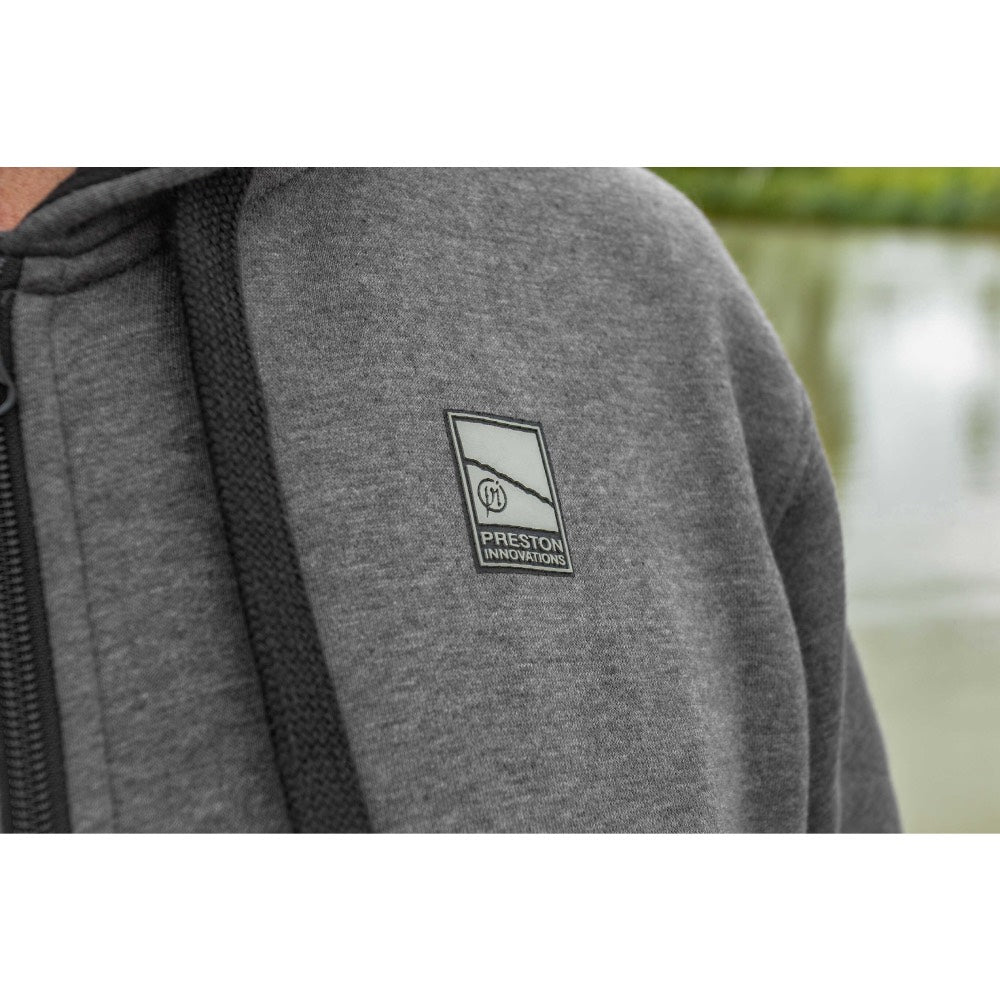Preston Innovations Grey Zip Hoodie detail 7