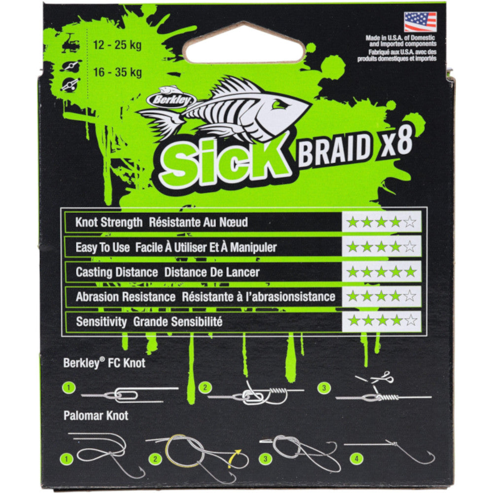 Berkley Sick Braid x8 Moss Green 150m detail 3