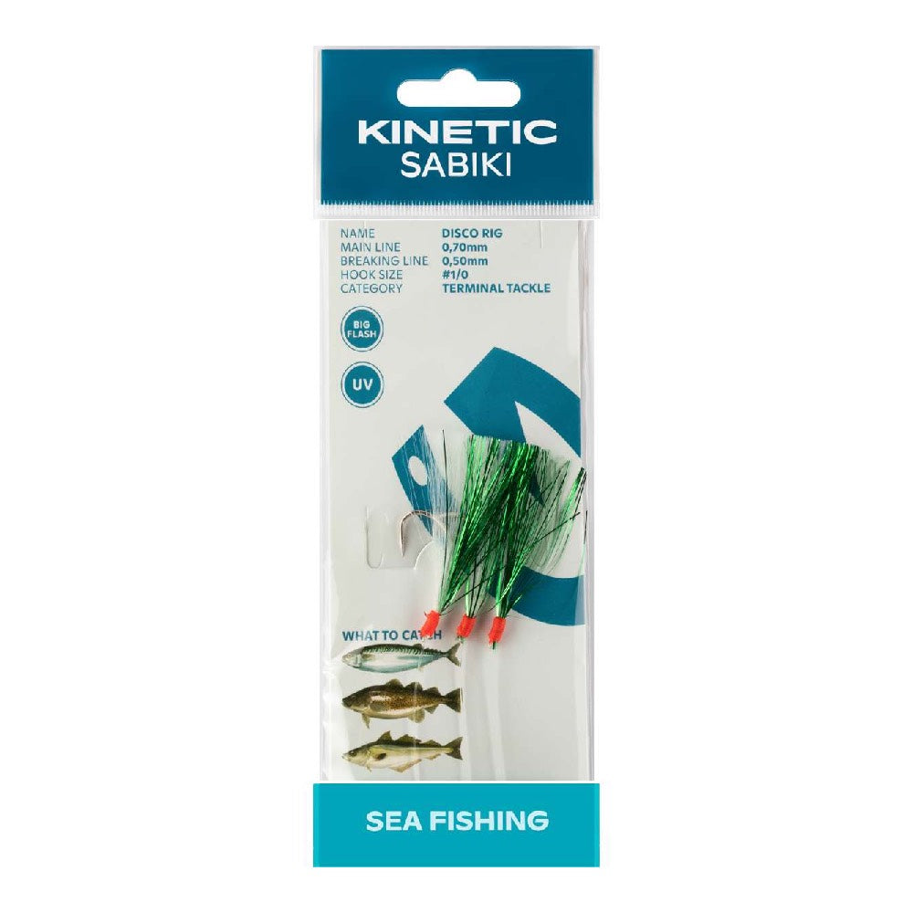Kinetic Sabiki Disco Green White Flash