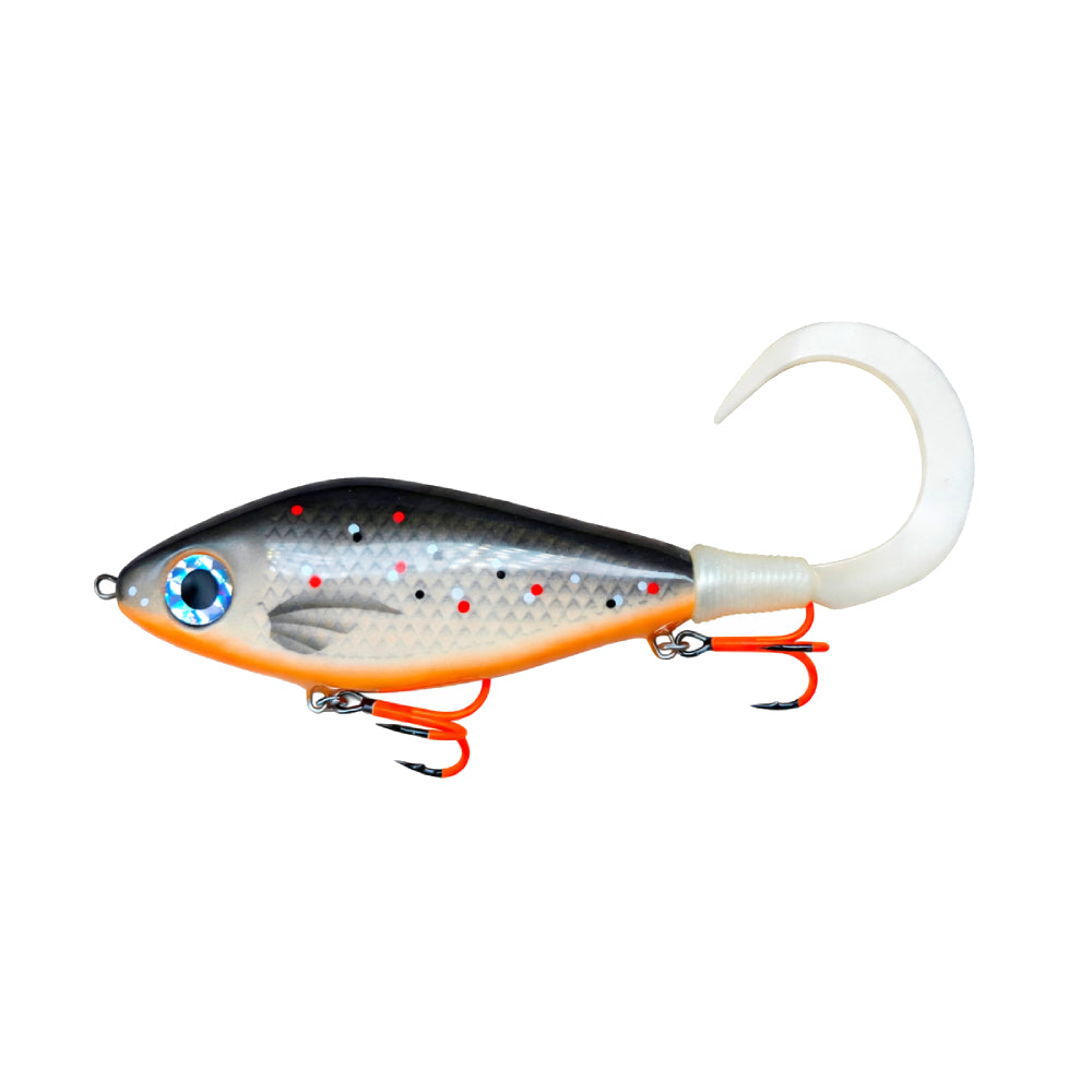 One 100Plus Lures Sting 13.5cm 125g Orange Trout BKK UV Hooks