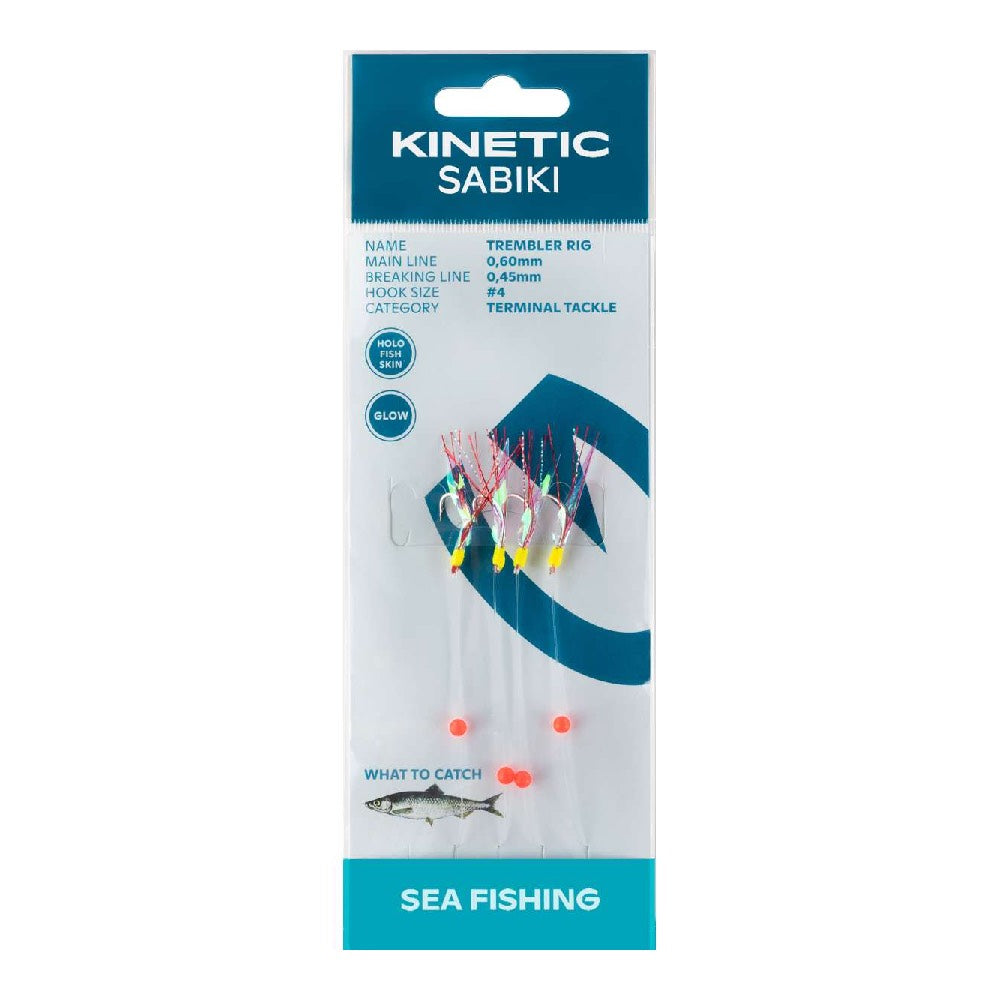 Kinetic Sabiki Trembler Holo Fish Skin Copper Flash