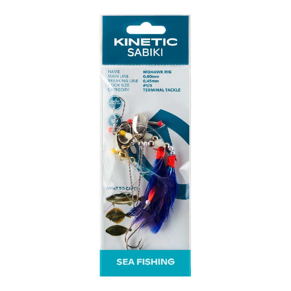 Kinetic Sabiki Mohawk Blue Red