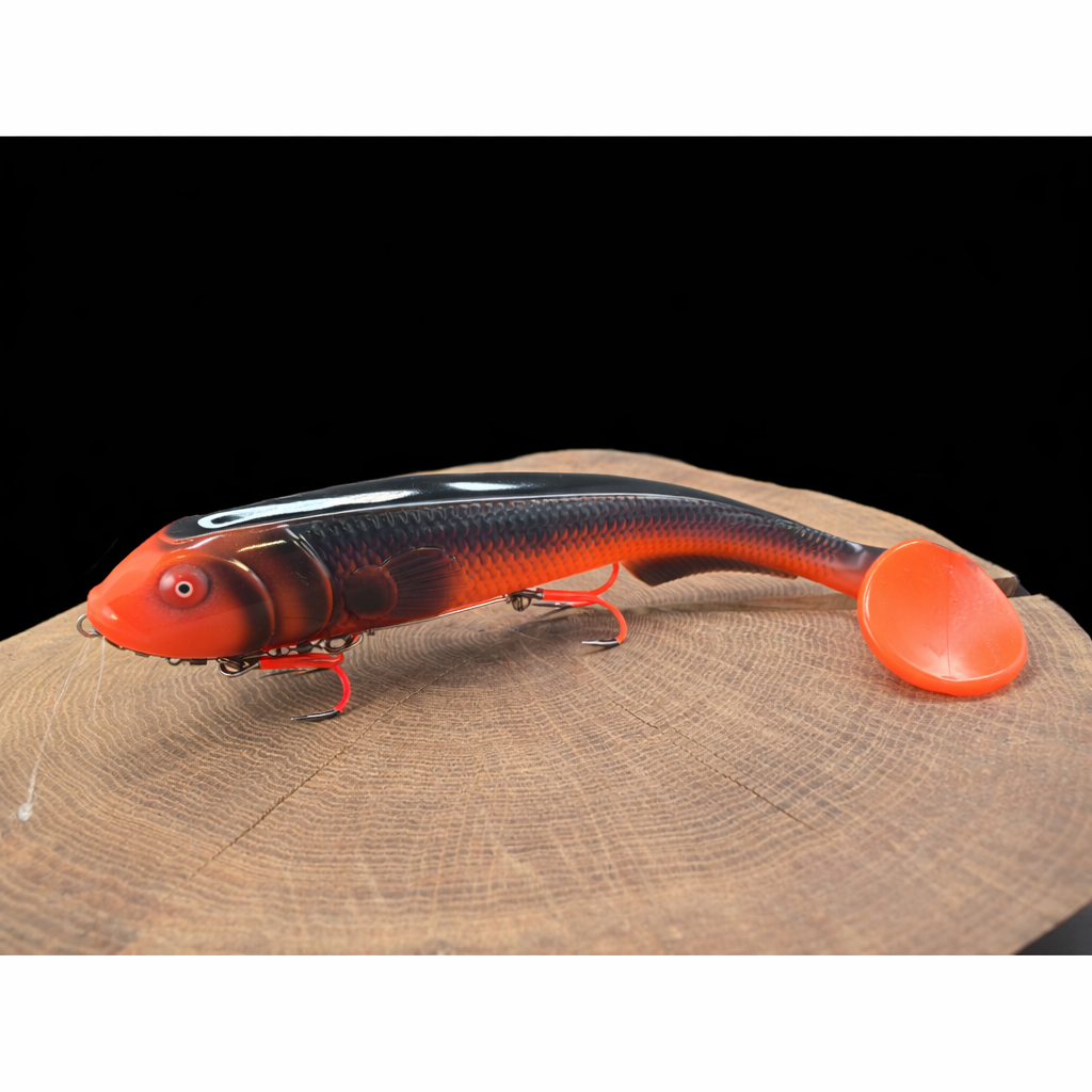 One 100Plus Lures The Goat Shad UV Orange  38cm 390g