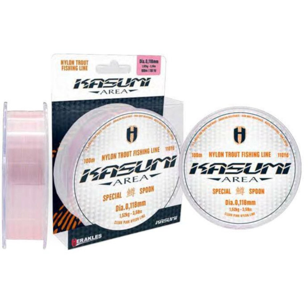 Herakles Kasumi Nylon Trout Fishing Line Clear Pink 100m